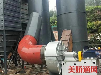湖南長(cháng)沙某廠(chǎng)高效布袋除塵器配套風(fēng)機